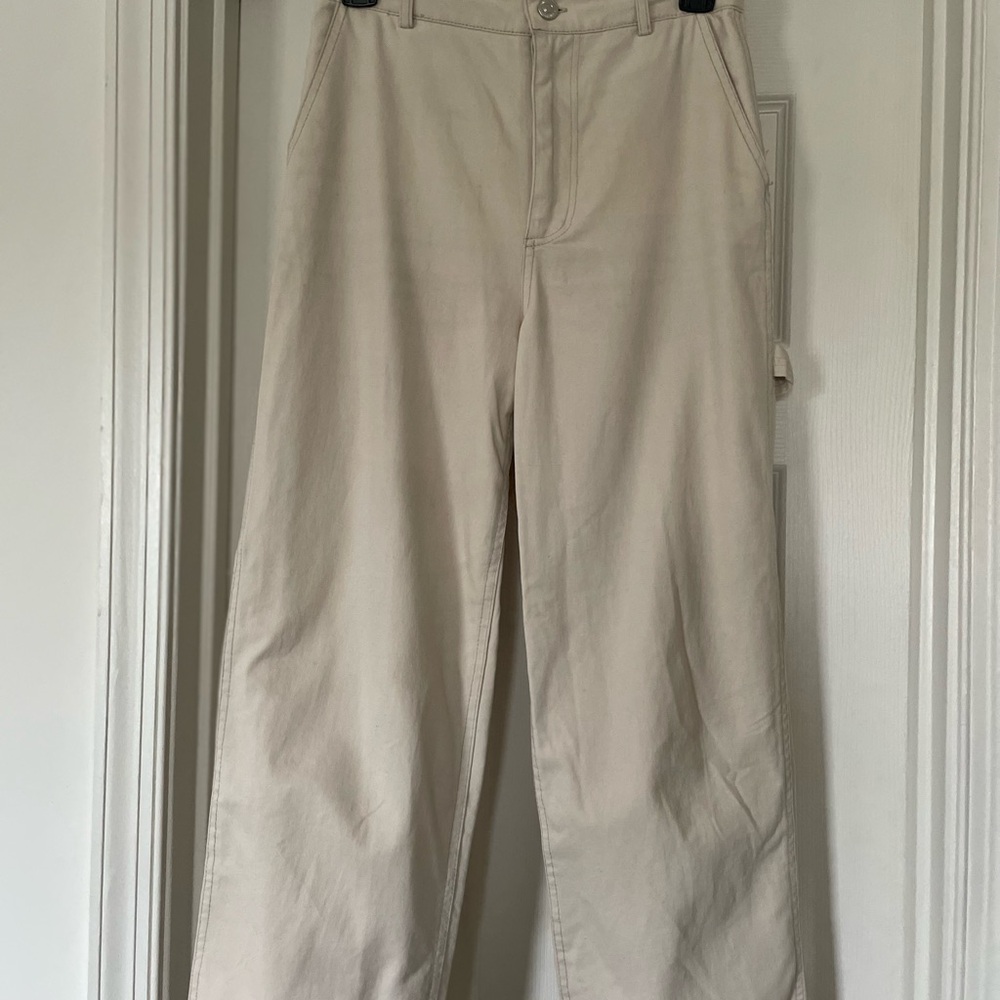 Forever 21 Cream Straight Leg Pants